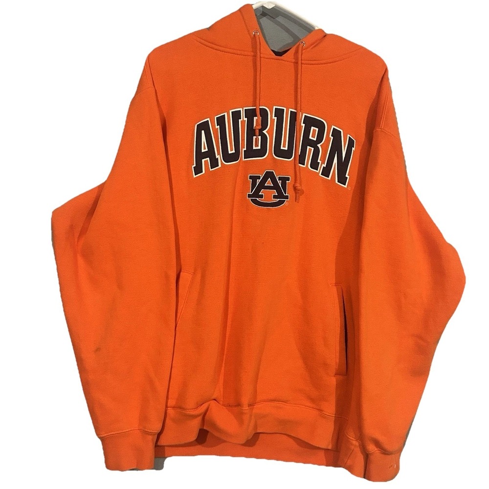 Auburn University Tigers Champs Athletic Pullover Hoodie Orange Men's Size XL